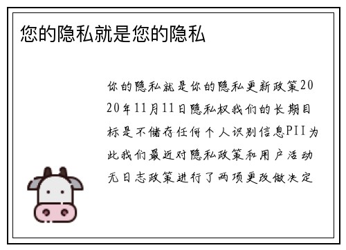 您的隐私就是您的隐私 